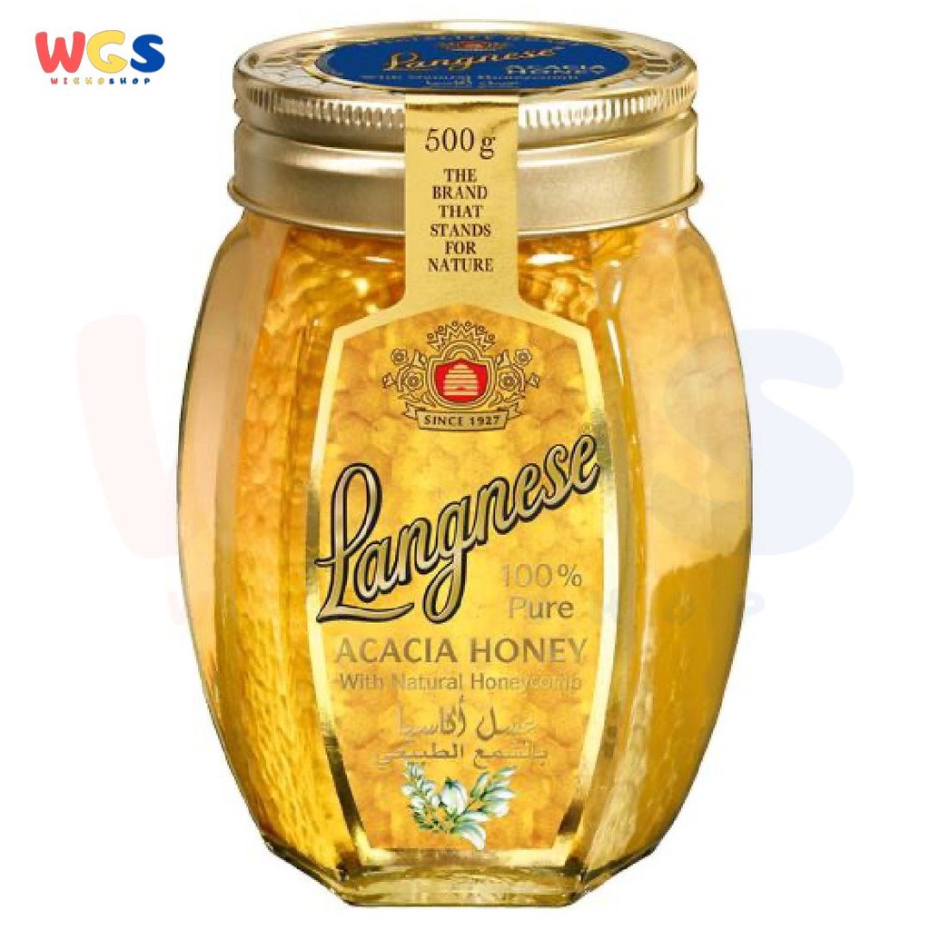 Langnese Acacia Honey with Natural Honeycomb 500 gr - Madu Acacia