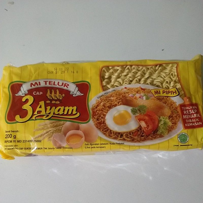 

mi telur 3 ayam