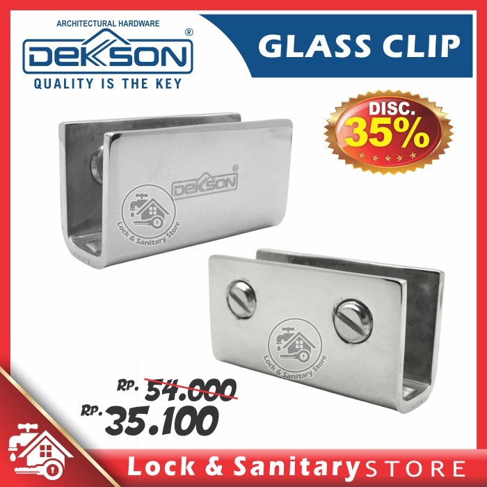 Jual Glass Clip Dekson Dekkson Gc U Pss Stainless Steel Murah Dan Berkualitas Indonesia