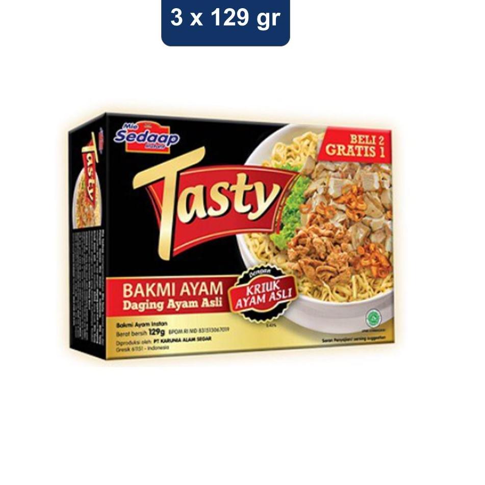 

Larismanis--Sedaap Tasty Mie Instan Bakmi Ayam Bag 3 x 129 gr