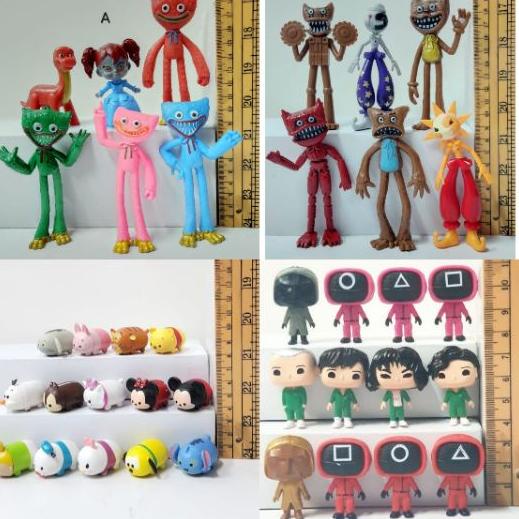 Action Figure Pocoyo Oddbods Siren Head Squid Game Korea Huggy Wuggy tsum tsum Pajangan Mainan Toppe