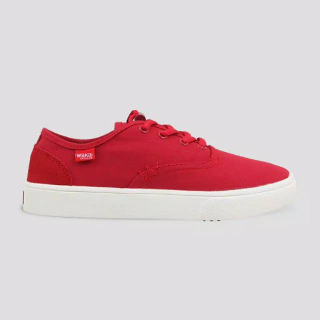 FOOTWEAR SLIP-ON SNEAKERS WAKAI SNW01808BTS UWABAI RED/ SEPATU WAKAI ORIGINAL/SEPATU WAKAI MURAH