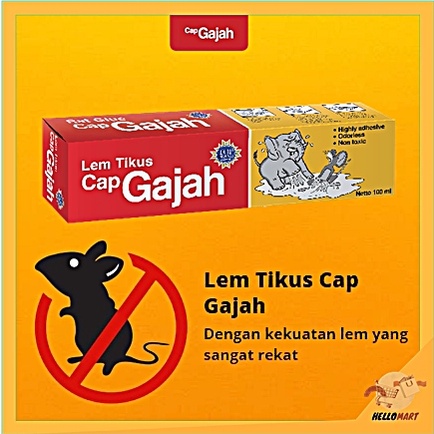 ORIGINAL Lem Tikus Cap Gajah TUBE / Perangkap Tikus / HELLOMARTID