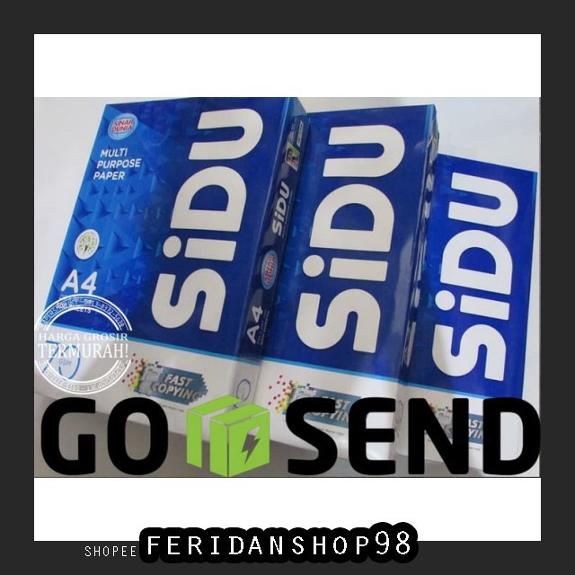 

FS1171 KERTAS PRINT & FOTOCOPY KHUSUS GOSEND SINAR ATK DUNIA SIDU A4 70GRAM PAPER PRINTKERTAS FOTOKO