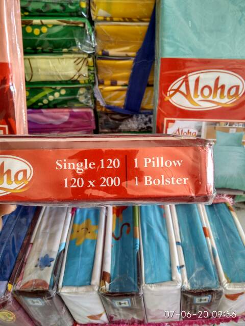 Sprei single aloha polos 120×200