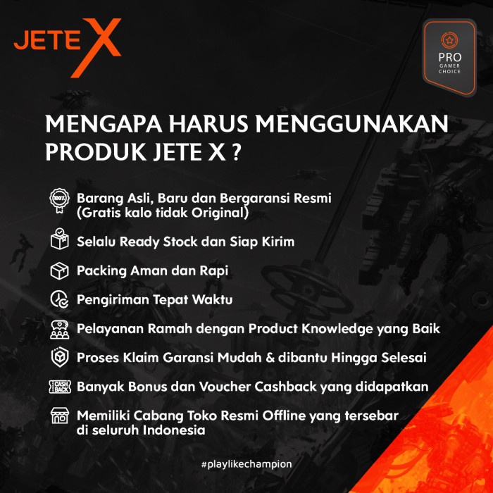 HEADSET | HEADPHONE | HANDSFREE | EARPHONE GAMING JETE-G1