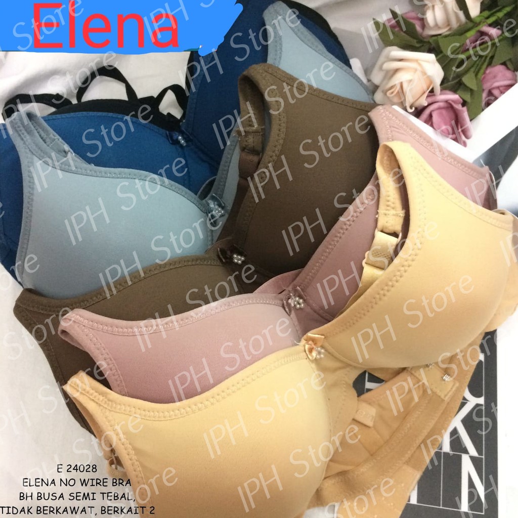 Bra / BH Elena 24028B (Cup B, Tanpa Kawat, Busa Tipis, Kait 2)