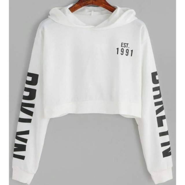 Fourfashion SWEATER EST 1991 BRKLYN CROP HODIE HOODIE HOKYFASHION NO.82