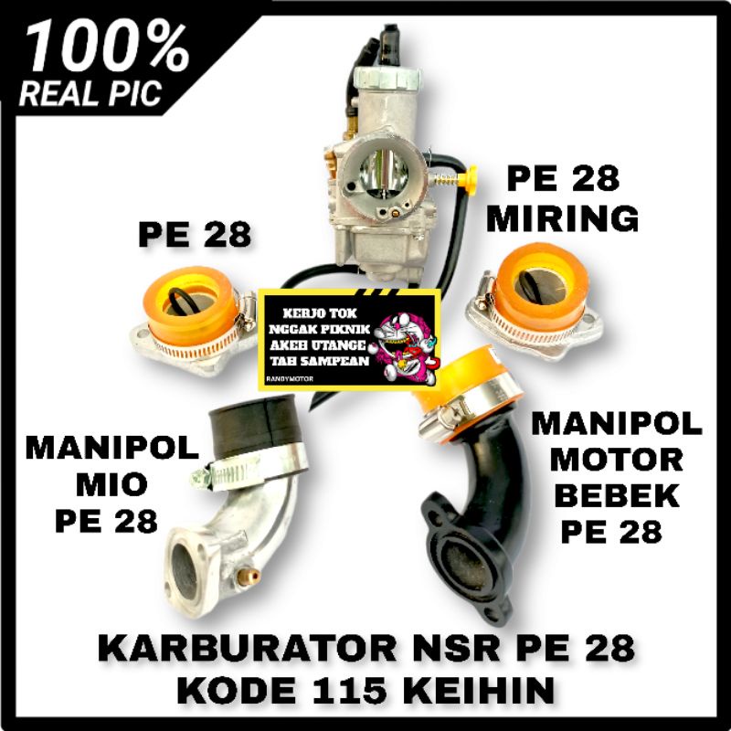 KARBURATOR NSR PE 28 KODE 115 KEIHIN ORIGINAL SET MANIPOL PE 28