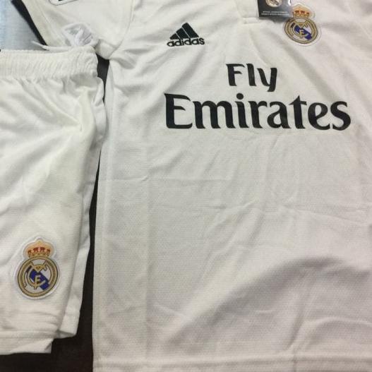 JERSEY BAJU BOLA REAL MADRID HOME KIDS (ANAK) 2018/2019 GRADE ORI