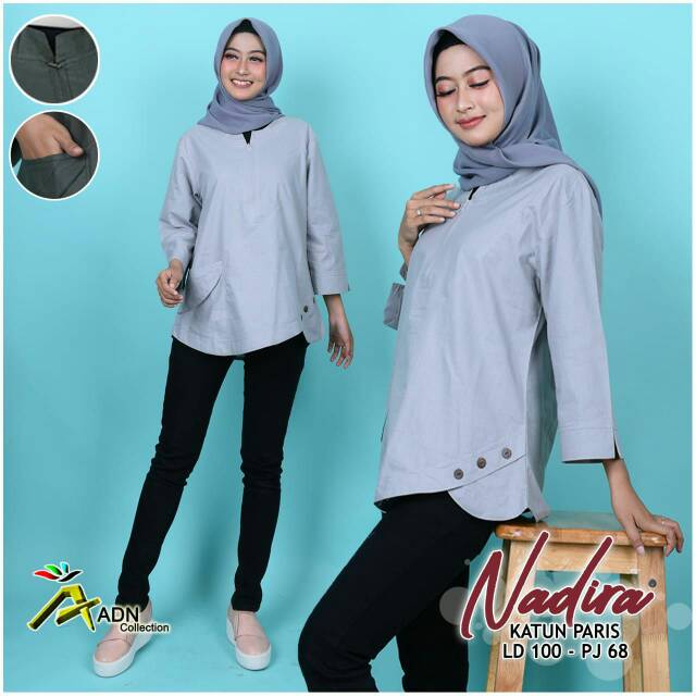 Blus nadira - blus casual - blus fashion- blus katun