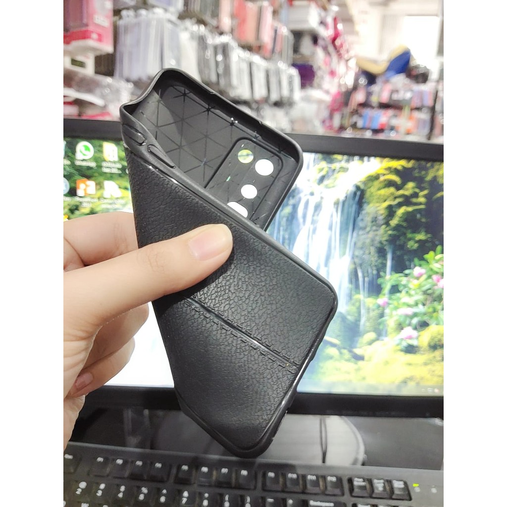 AutoFokus Oppo A54 6.51 inchi Leather Soft Case AUTOFOCUS Motif Kulit Jeruk