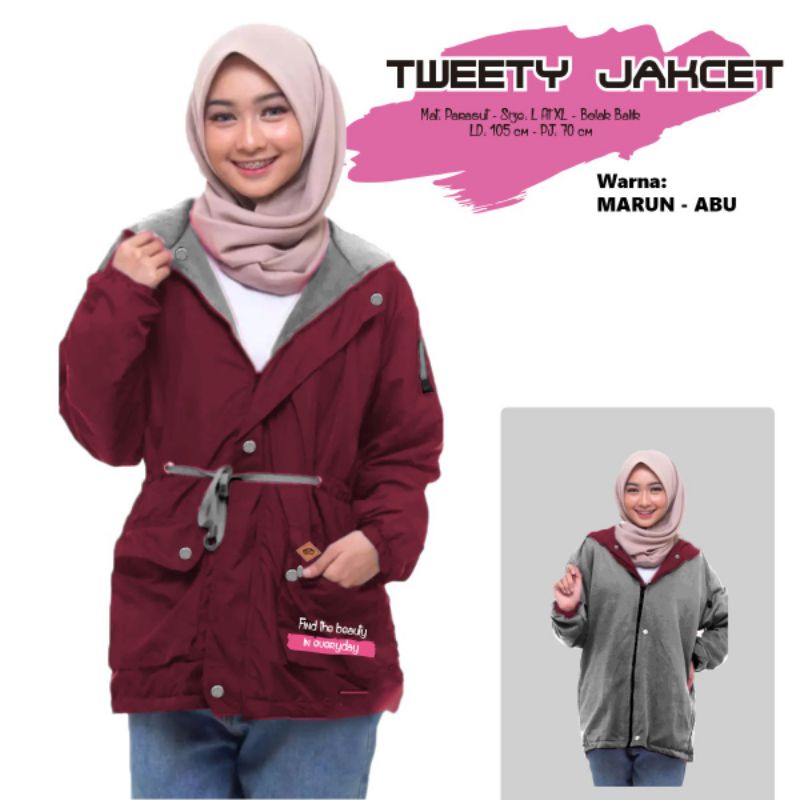 TWEETY JACKET (SEMI PARKA)FIND THE BEAUTY/BOMBER WANITA/JAKET PARKA/SEMI PARKA/SABLON