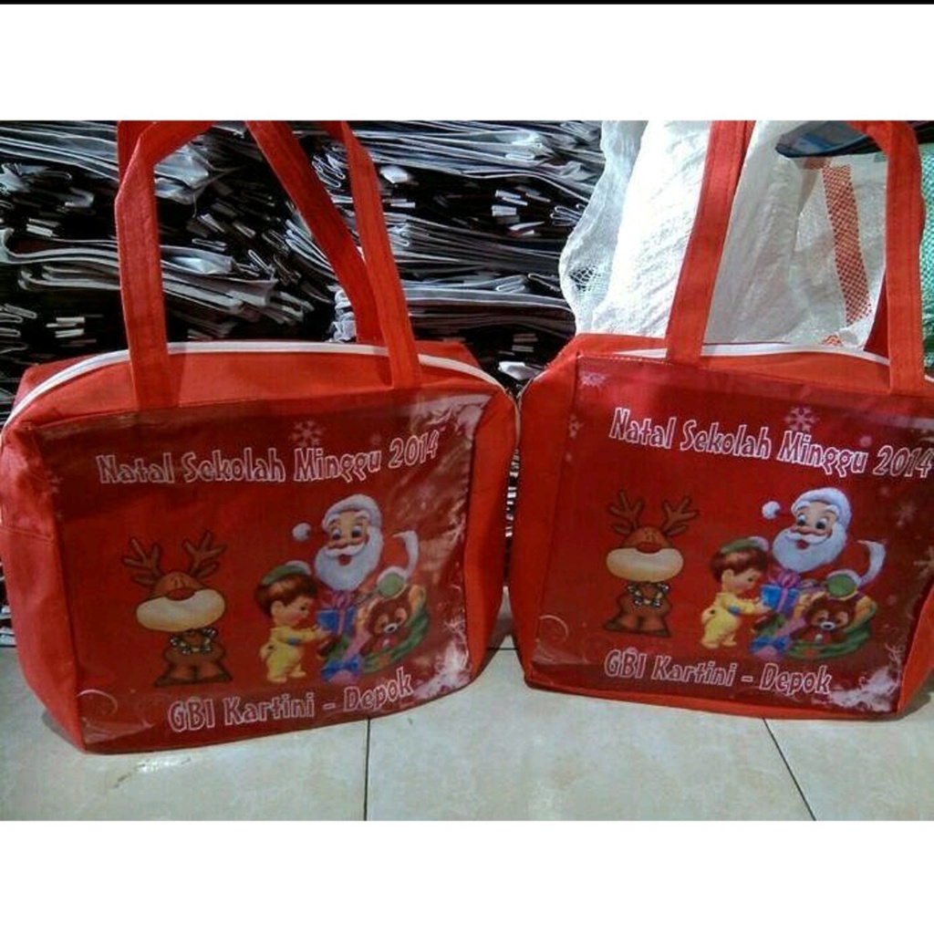 

Tas Ultah Anak / Tas Goodiebag Baru / Murah Bahan Halus Spunbond Banner D400