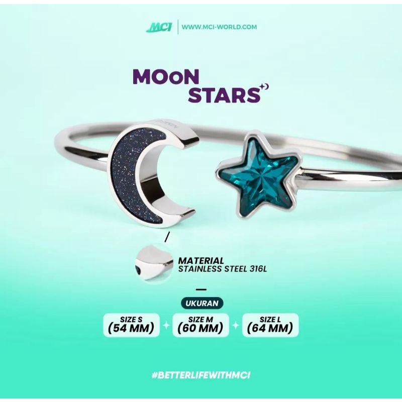 Gelang Kesehatan MCI Moon Star Blue Free Biomini
