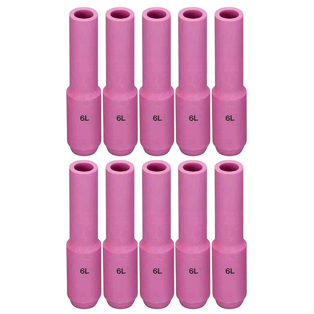 Populer 5pcs Aksesori Nozzle Keramik Dipanjangkan Aksesori Tukang Las Nozzle Perisai Piala WP17 /18 /26