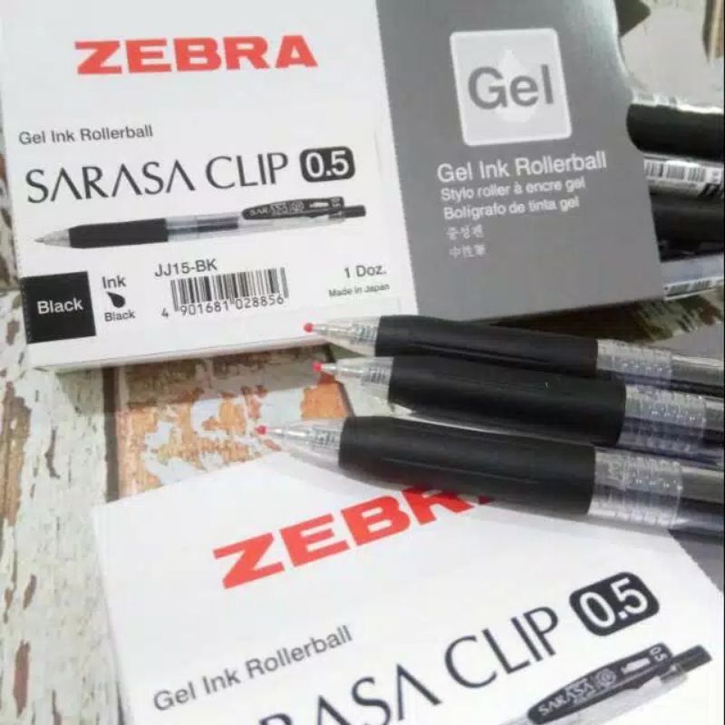 

pulpen gel serasa clip HITAM 0.5 mm/ pcs