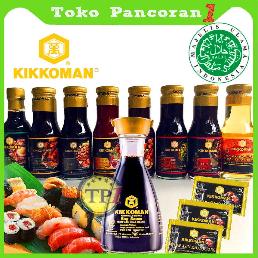 Kikkoman Soy Sauce 150 ml HALAL / Kecap Shashimi / Shasimi / shoyu / jepang japanese / kecap asin