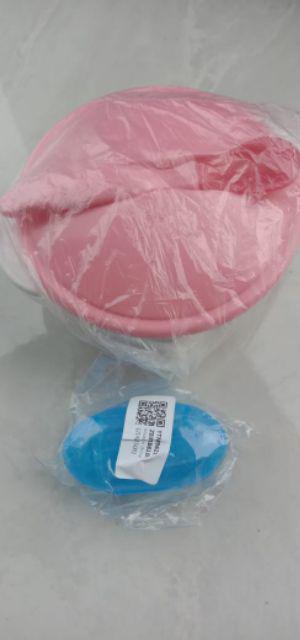 [bayar Di Tempat]mangkuk Dengan Tutup + Sendok Untuk Latihan Makan Anak