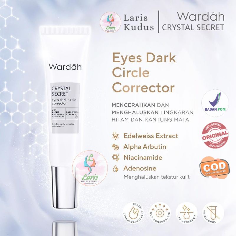 Wardah Crystal Secret Eyes Dark Circle Corrector 10 ml/Promo Wardah/Wardah Krim Mata/Wardah Krim Mat