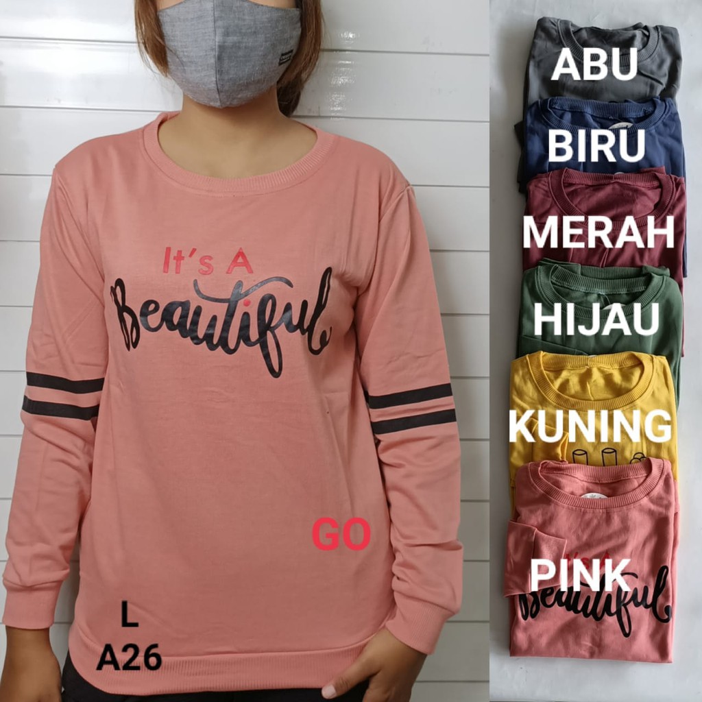 agoNEW ARRIVAL S.DAY PRODUCTS... Sweater cewek lengan panjang^^ Sweater cewek motif huruf garis salu