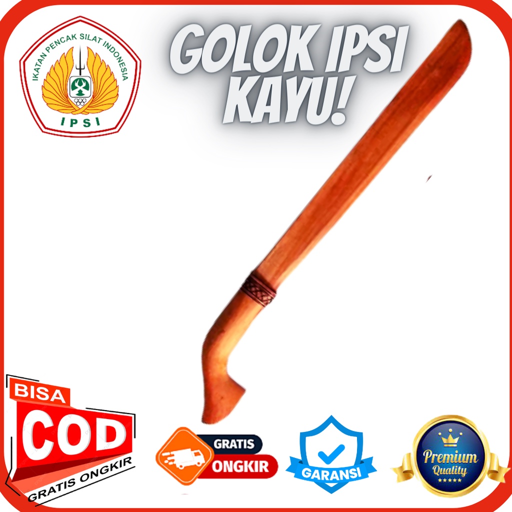 Golok IPSI Kayu Pencak Silat / Golok IPSI Dewasa / Golok IPSI Remaja / Golok IPSI Anak / Golok IPSI 