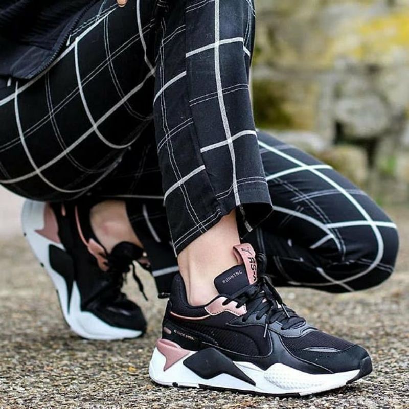 Sepatu Puma Rsx Black Rose Gold Size 37-40 Premium Quality Made In Vietnam