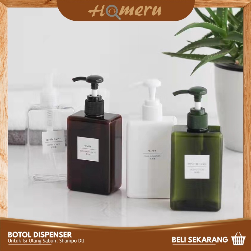 Botol Dispenser Sabun - Botol Sabun Cair - Tempat Sabun Cair - Botol Sabun Cair Pump - Botol Sabun -