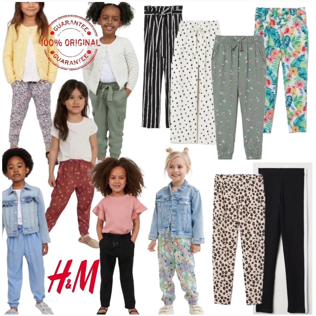 HnM Rayon Pant Celana Jogger Pant Anak Bahan Adem (Pilih Motif Dichat)