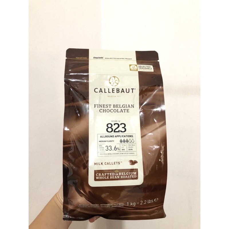 1 KG Callebaut Milk 823 / 33,6% Chocolate Couverture Kemasan Asli 1 KG