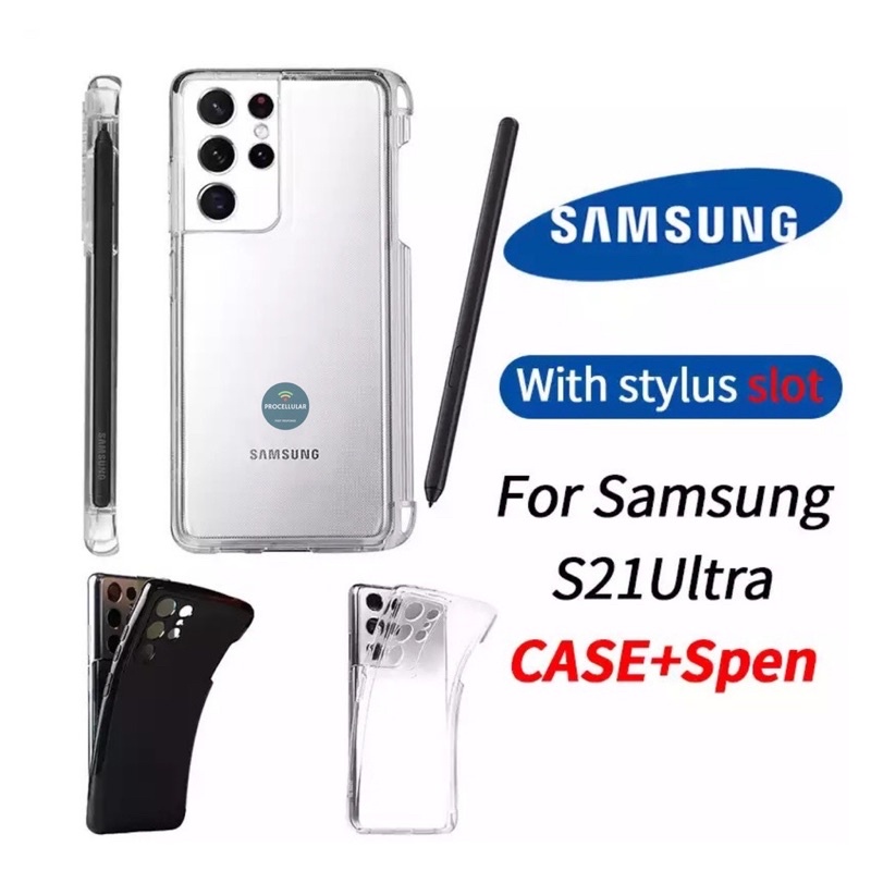 Silicone Case S Pen Samsung Galaxy S21 Ultra Cover With Pen Holder