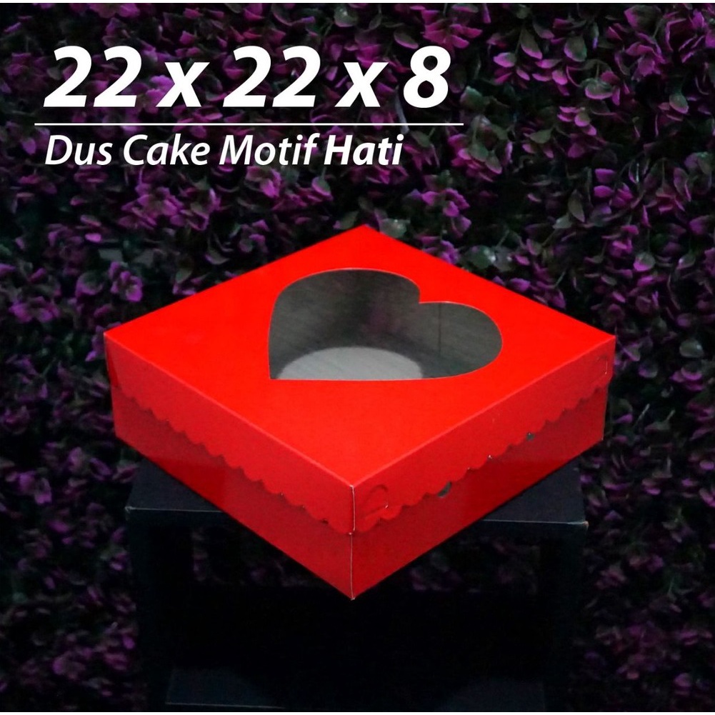 

Box Cake Dus Kue Kotak Hampers Motif Hati