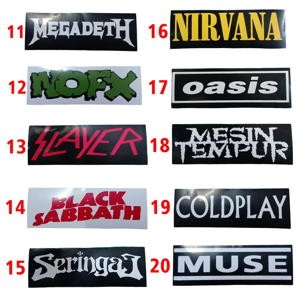 Stiker Musik  Sticker Band Anti Air Graftac (BEBAS PILIH MOTIF)-1