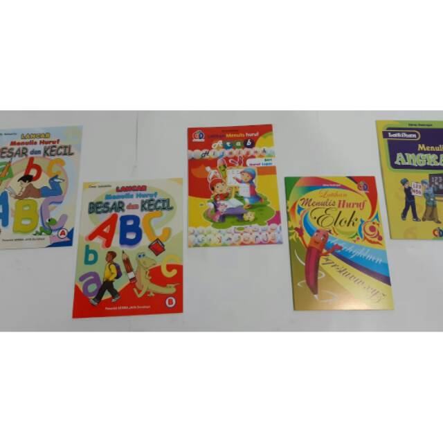 Buku Menulis Huruf Besar dan Kecil / Menulis Hijaiyah / Menulis Angka / Menulis huruf Sambung elok