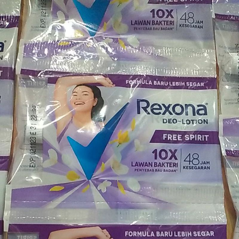 Rexona sachet renceng murah 48 jam Deo Lotion isi 12 sachet