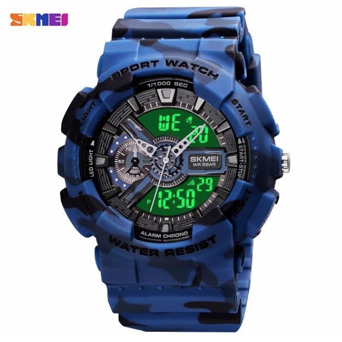 Jam Tangan SKMEI 1688 Fashion Digital Watch Men Shockproof Waterproof Dual Wristwatches LED Chrono