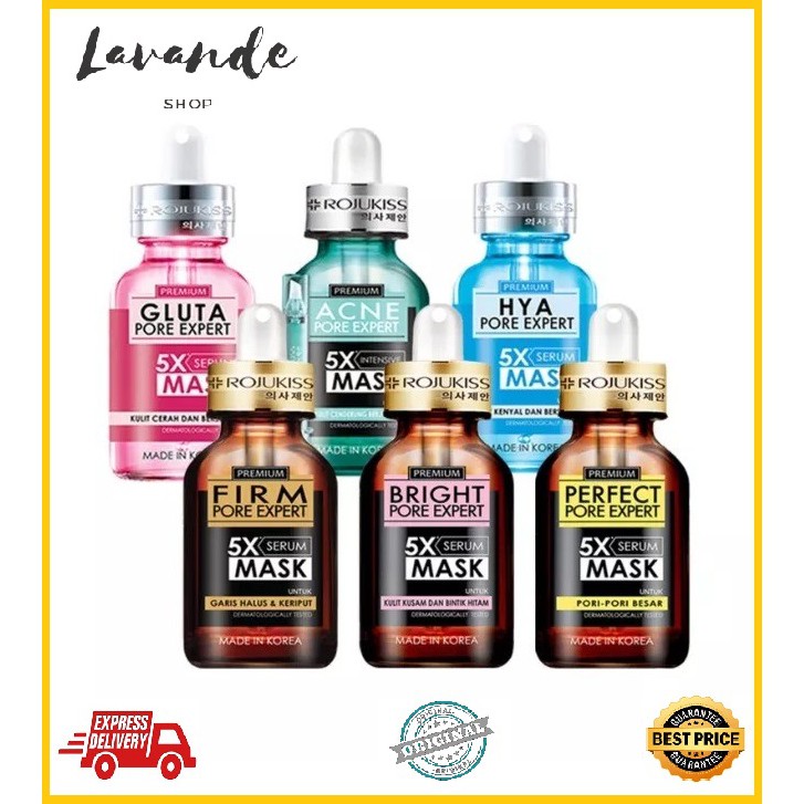 ROJUKISS PORE EXPERT 5X SERUM MASK KOREA | MASKER WAJAH