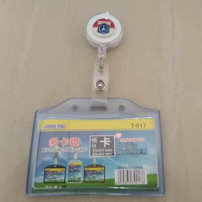 

Hot Sale Name Tag Id Card Kesing Case Karet Plus Yoyo Bening Logo Dki Jaya Raya Diskon
