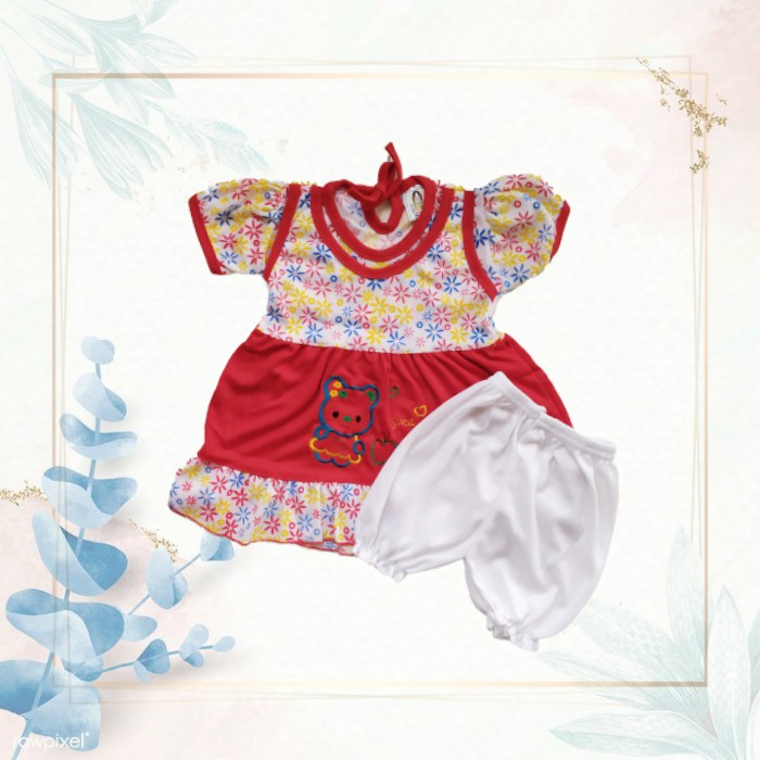 Baju Anak Perempuan Baju Bayi Perempuan | dress baju bayi anak perempuan + celana