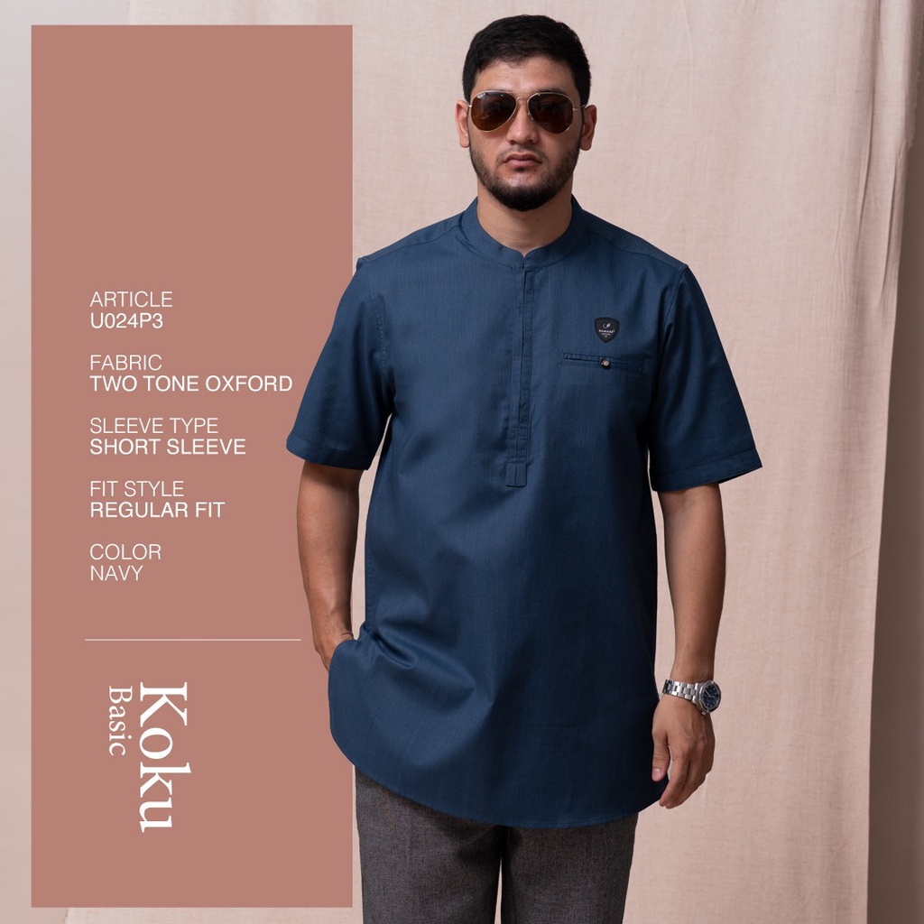 Samase Basic Koku Koko Kurta Lengan Pendek U024P3