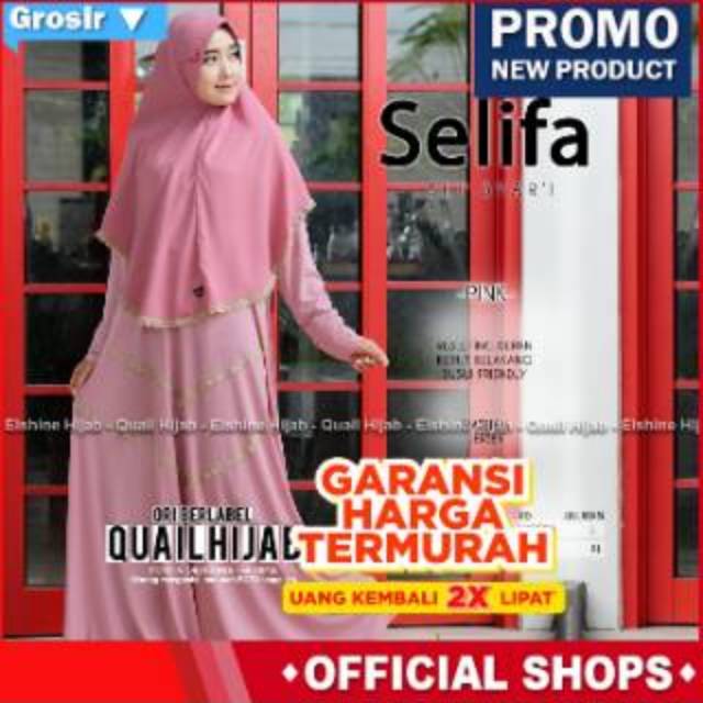 GAMIS SET SELIFA QUAIL | HIJAB INSTAN - ORIGINAL QUAIL HIJAB