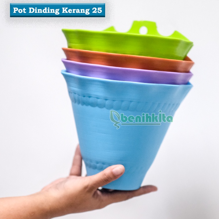 Pot Dinding Kerang 25 Warna-Warni - Lovenia