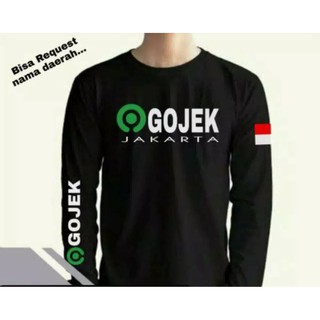  KAOS  TSHIRT LENGAN  PANJANG  GOJEK BISA REQUEST NAMA  DAERAH 