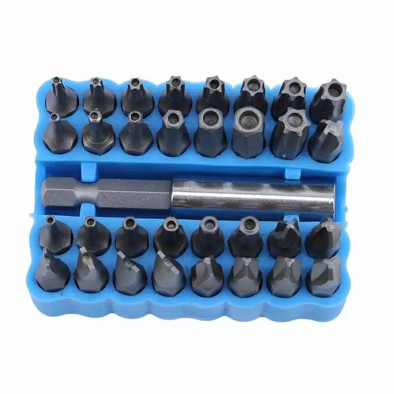 Torx Hex Security 33 pcs Mata Obeng Hex Berlubang Bintang Berlubang