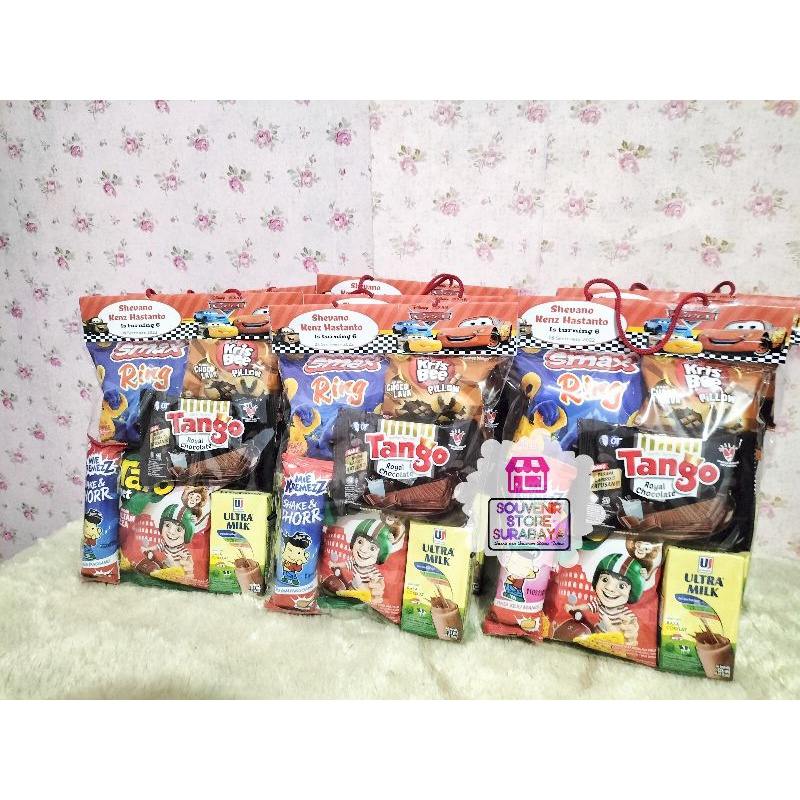 Bingkisan Murah SNH10|| Bingkisan Berbagi || Bingkisan Ulang Tahun || Bingkisan Hari Raya || Souvenir Snack || Souvenir Custom || Snack hangtag