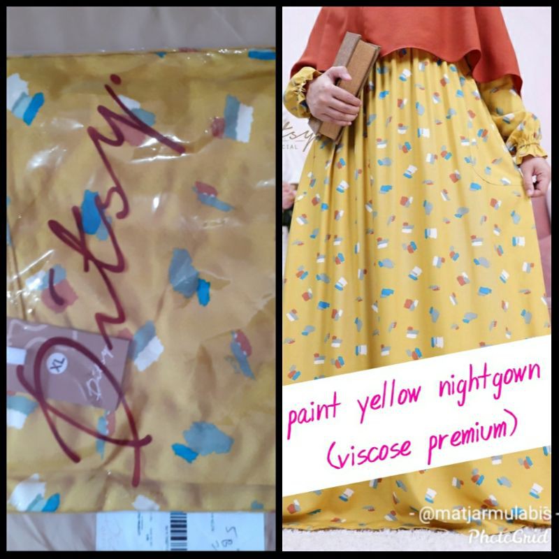 ditsy-paint yellow xl