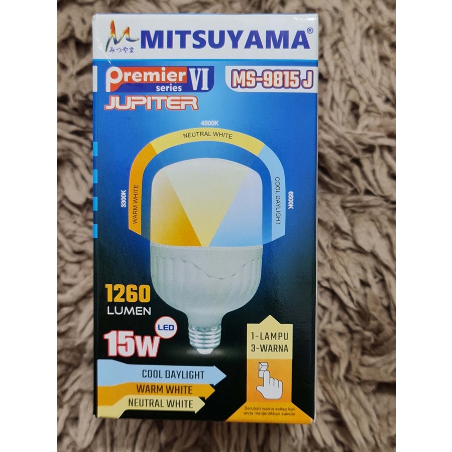 Jupiter Mitsuyama 15w 3 cahaya Tricolour MS-9815J lampu led bohlam