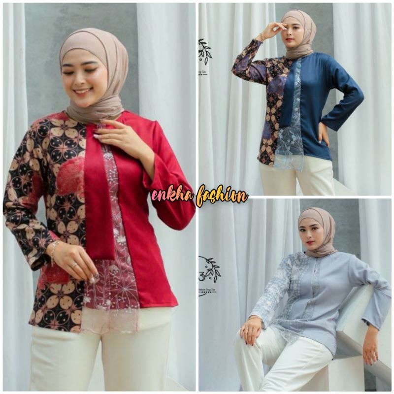 Batik wanita | Batik kerja wanita | Batik wanita modern | Baju batik wanita | Atasan batik wanita murah