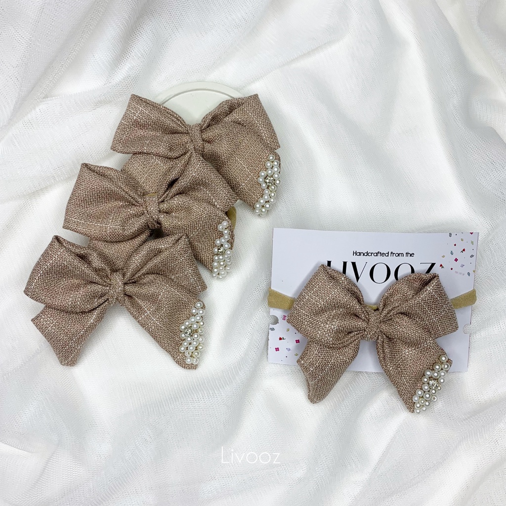 LIMITED. Premium Baby New born Headband (bow Headband, bandana bayi, bando bayi, bando bayi lembut)