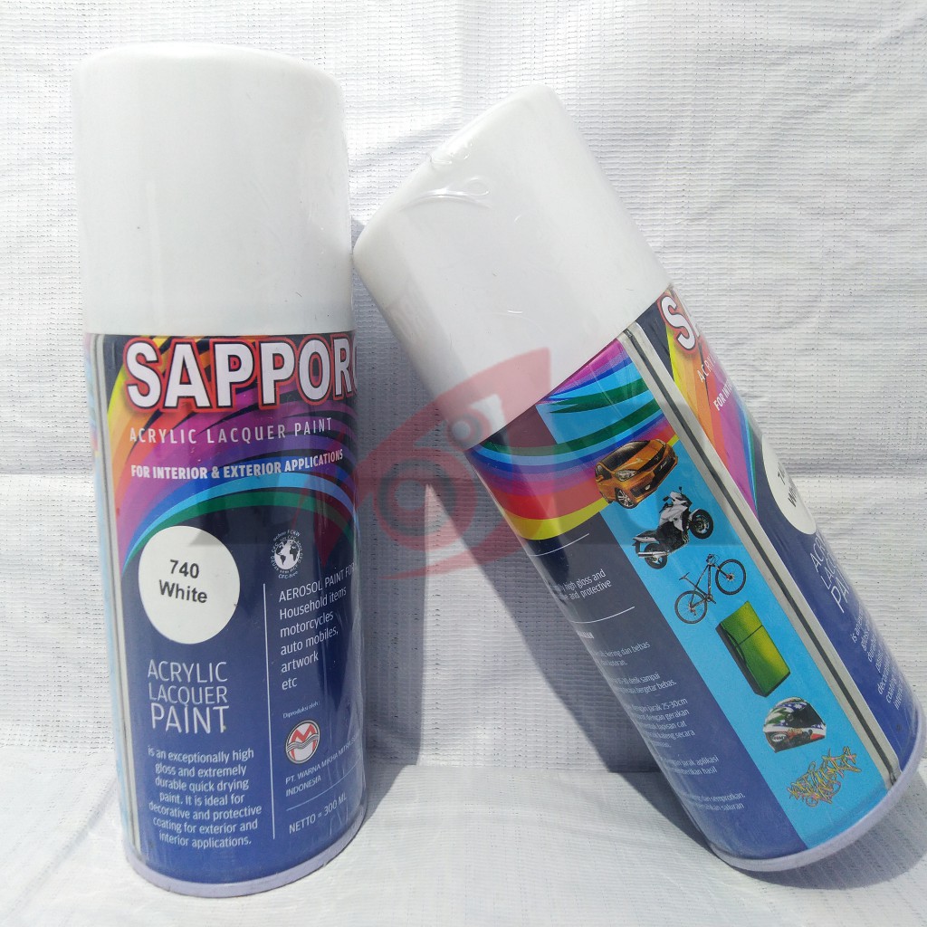 Sapporo 740 White Cat Semprot Saporo Paint Putih Standar